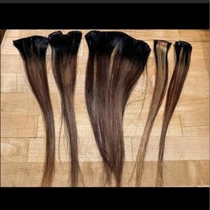 Black & Mixed Brown Balayage Extensions